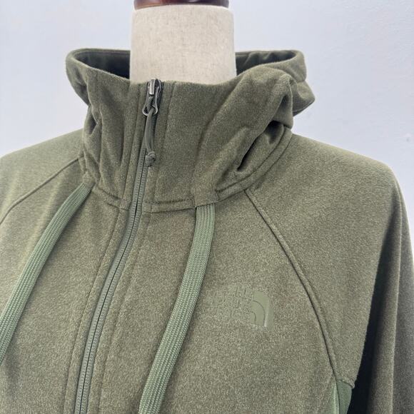 The North Face Women Fullzip Hoodie Green sz L Athletic Sporty Gorpcore Active - Picture 4 of 8